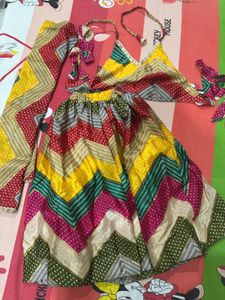 Vibrant Zigzag Print Lehenga Choli Set