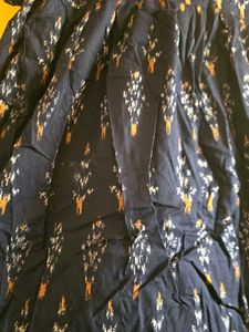 Stylish Black Ikat Print Kurta
