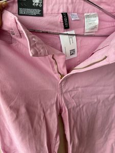 H&amp;M High Waist Trouser/Jeans For Women - Baby Pink