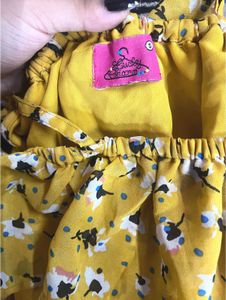 Yellow Floral Off-Shoulder Mini Dress