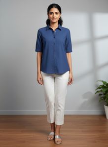 Discount On Westside Wardrobe Stylish Blue Shirt