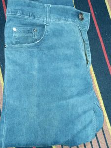Stylish Blue Corduroy Pants
