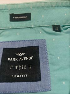 Park Avenue Men's Teal Polka Dot Button-Up Shirt