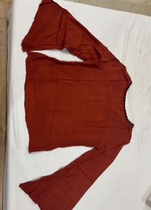 Boho Embroidered Flare Sleeve Top