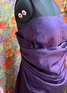 Elegant Strapless Purple Gown plus size