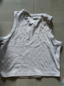 Basic Beige Sleeveless Tank Top