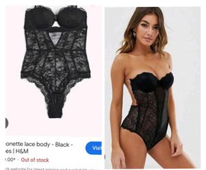 Lace Bodysuit - Black