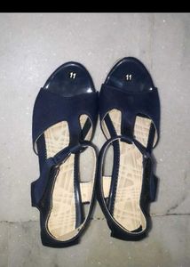 Stylish Navy Wedge Sandals