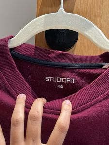 Burgundy long sleeve top