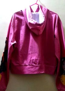 🎀Unique Graphic Print Crop Hoodie