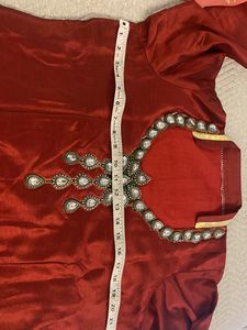 Kundan Work Silk Kurta