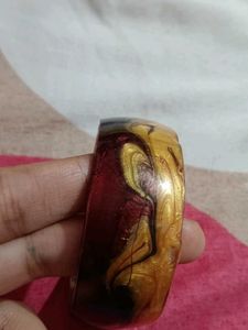 Unique Marbled Resin Bangle Bracelet