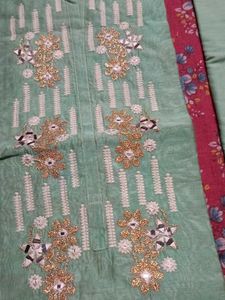 Elegant Embroidered Kurta Set meterial
