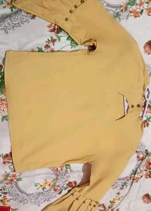Yellow Bell Sleeve Top