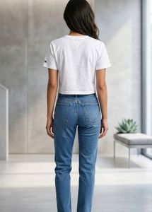 Tommy Jeans White Cropped T-Shirt