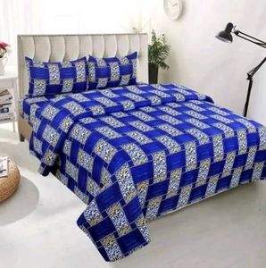 Rajalwal Glace Cotton Large Bedsheet with 2 Pillo