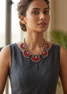 Boho Ethnic Statement Necklace l Last pc