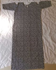 Patterned Cold Shoulder Kurti 🔥