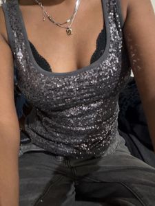 y2k Sparkly Sequin Tank Top