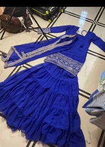 Royal Blue Sharara Suit Price Is Fixed