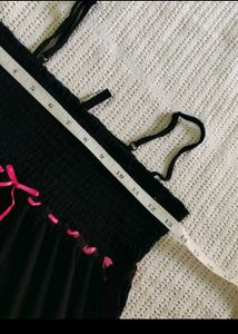 Black cami with pink trim