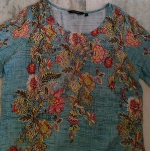 Lifestyle Floral Print Long Kurta