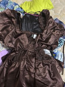 Brown Cut-Out Dress