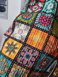 Vibrant Bohemian Print Short Sleeve Shirt