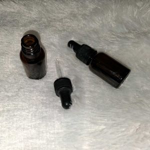 Empty Amber Dropper Bottles Set