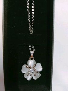 Girl's Crystal Rhinestone Flower Pendant Chain