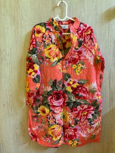 Vibrant Floral Print Boys Kurta