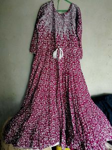 Maroon Floral Maxi Dress.Unused .New