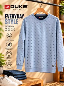Duke New Men's Blue Polka Dot Sweatshirt