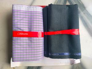 New Arvind Men Shirt Pant Set Unstitched