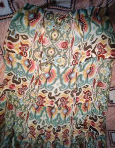 Boho Print Tiered Maxi Skirt