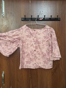 Chic Floral Print Puff Sleeve Top