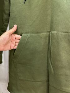 Olive Green Long Hoodie