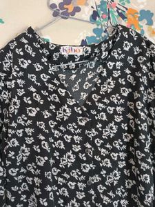 Chic Floral Bell Sleeve Top