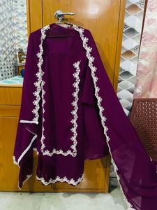 punjabi Purple Kurta Set , duppata , pathni salwar