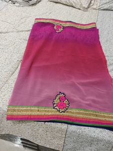 Elegant Embroidered Saree