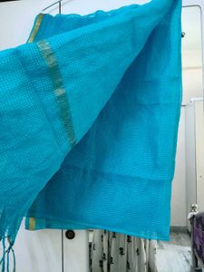 Srishti Sky Blue Kota Doria Dupatta