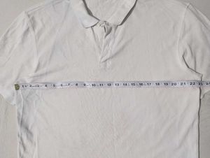 ZARA Classic White Polo T-Shirt