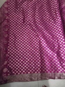 Elegant Green and pink Banarasi Silk Saree