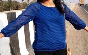 Harpa Casual Regular Sleeves Blue 💙 top