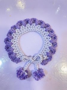 Handmade Crochet cat collar