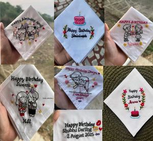 Custom Embroidered Handkerchief any three