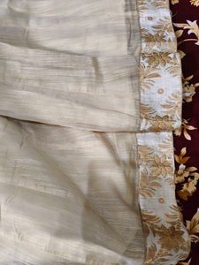 Elegant Cream Kurta &amp; poncho