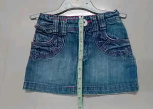 Baby Girl Denim Skirt Cum Shorts