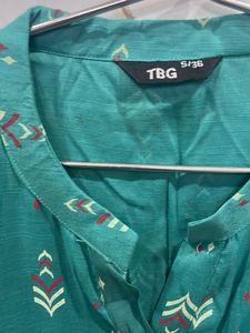 Stylish Teal Printed Kurta