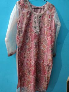 Elegant Pink Palazzo Pants, suit dupatta